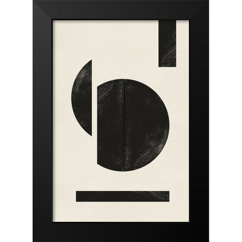 Zen Nr1 Black Modern Wood Framed Art Print by The Miuus Studio