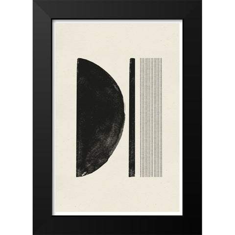 Zen Nr3 Black Modern Wood Framed Art Print by The Miuus Studio