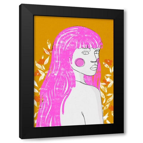 Amazone Black Modern Wood Framed Art Print with Double Matting by Treechild
