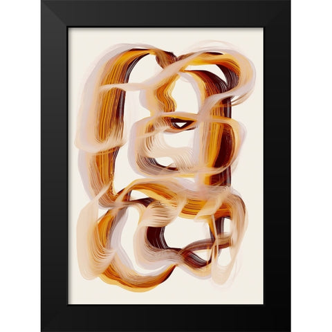 Caramel Black Modern Wood Framed Art Print by Treechild
