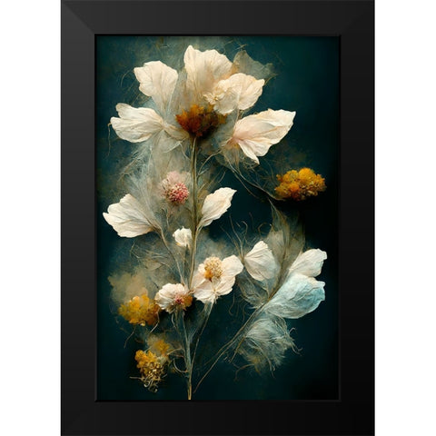 As Time Goes By Black Modern Wood Framed Art Print by Treechild