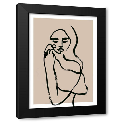 Desire Black Modern Wood Framed Art Print with Double Matting by Treechild