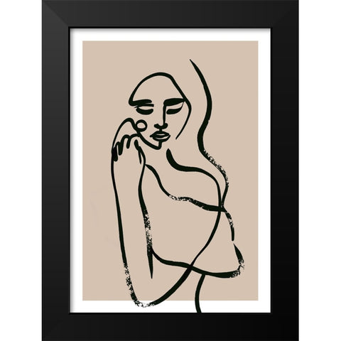 Desire Black Modern Wood Framed Art Print by Treechild
