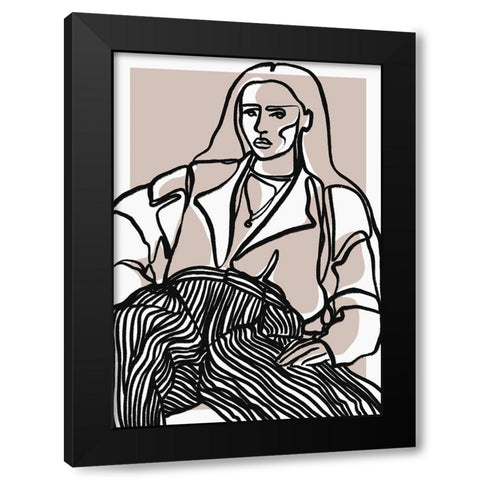 Do You Remember Black Modern Wood Framed Art Print with Double Matting by Treechild