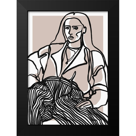 Do You Remember Black Modern Wood Framed Art Print by Treechild