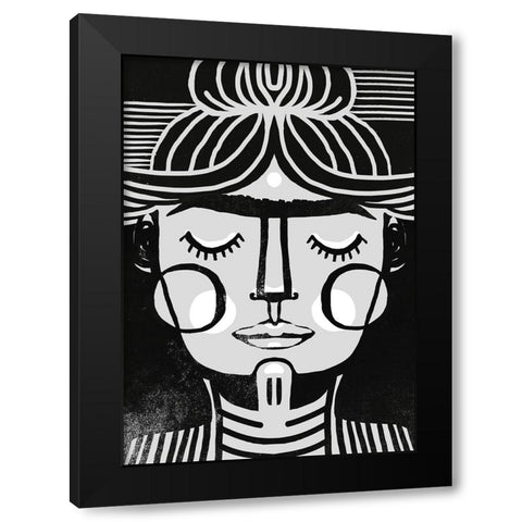 Dreaming Frida Black Modern Wood Framed Art Print with Double Matting by Treechild