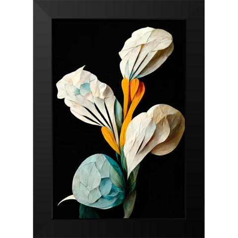 Galodia Black Modern Wood Framed Art Print by Treechild