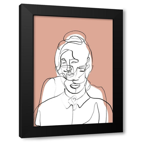 Hold On Black Modern Wood Framed Art Print by Treechild