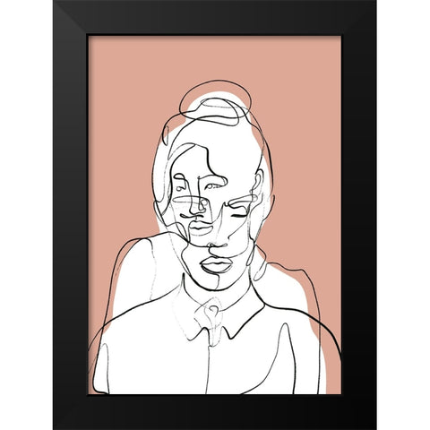 Hold On Black Modern Wood Framed Art Print by Treechild