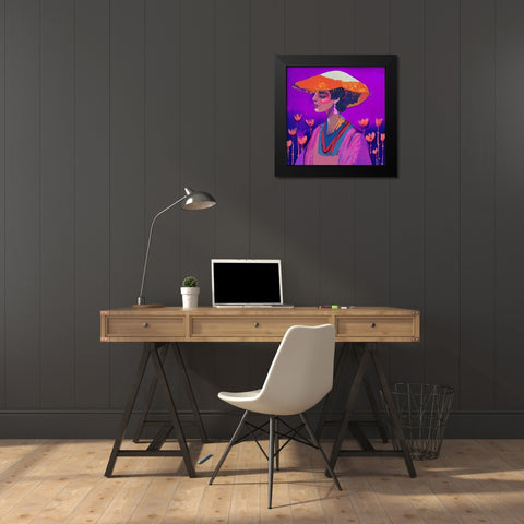 In The Garden Of Mortella Black Modern Wood Framed Art Print by Treechild