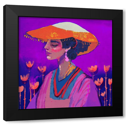In The Garden Of Mortella Black Modern Wood Framed Art Print with Double Matting by Treechild