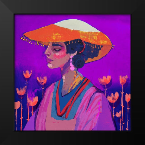 In The Garden Of Mortella Black Modern Wood Framed Art Print by Treechild