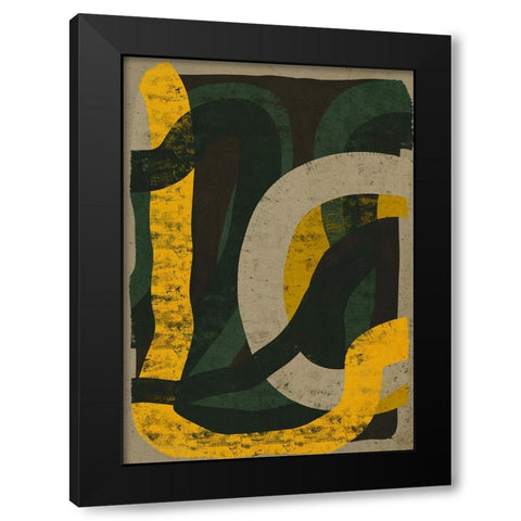 Jungle At Day Black Modern Wood Framed Art Print with Double Matting by Treechild