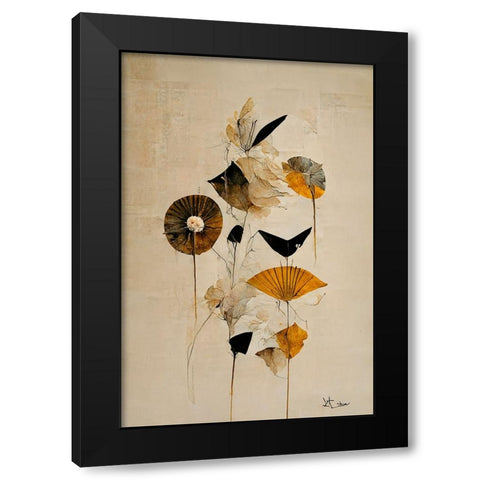 Kukkia Black Modern Wood Framed Art Print by Treechild