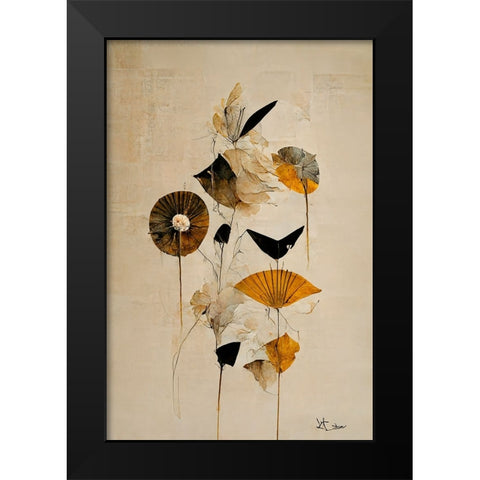 Kukkia Black Modern Wood Framed Art Print by Treechild