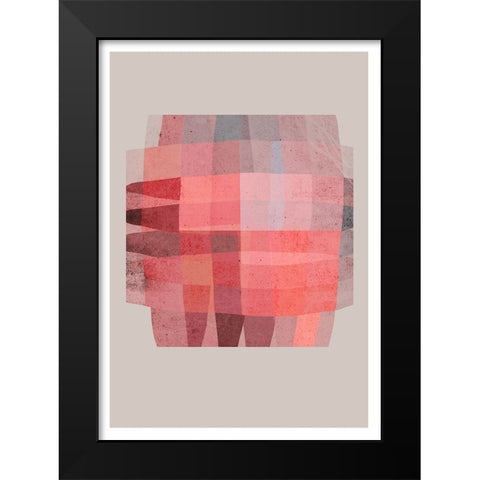 Knotted Black Modern Wood Framed Art Print by Treechild