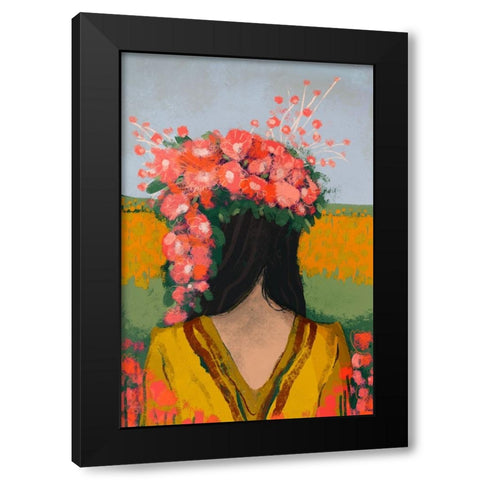 Like The First Day Black Modern Wood Framed Art Print with Double Matting by Treechild