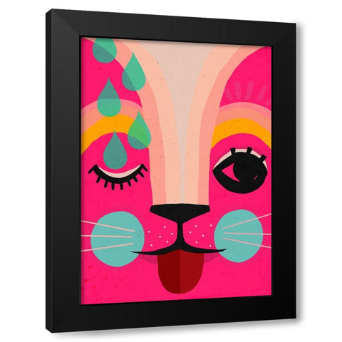 Neon! Black Modern Wood Framed Art Print by Treechild