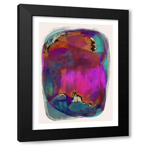 Planet X Black Modern Wood Framed Art Print with Double Matting by Treechild