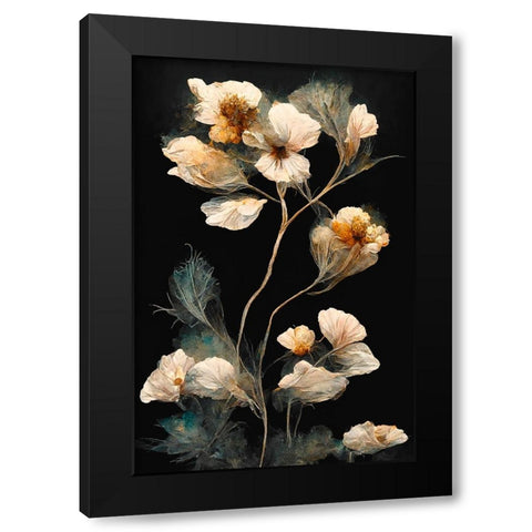 Dry Sagittaria Black Modern Wood Framed Art Print with Double Matting by Treechild