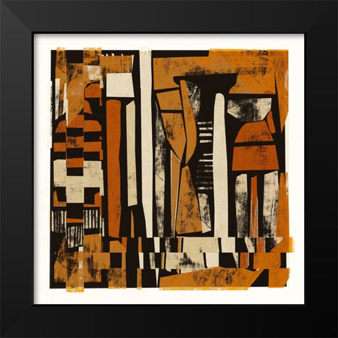 Small Pieces Black Modern Wood Framed Art Print by Treechild