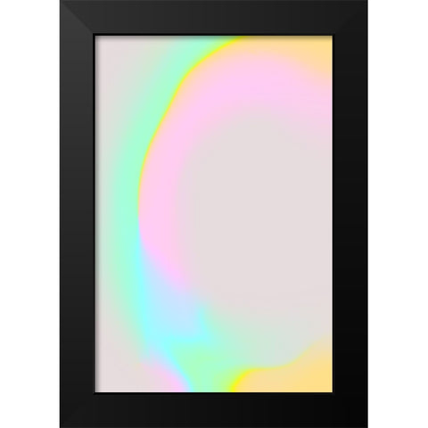 Space No 8 Black Modern Wood Framed Art Print by Treechild