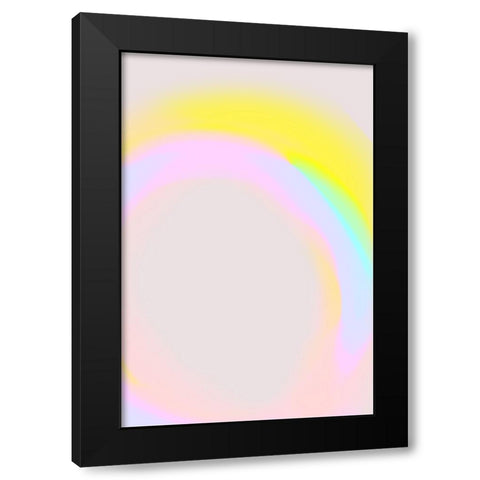 Space No 7 Black Modern Wood Framed Art Print by Treechild