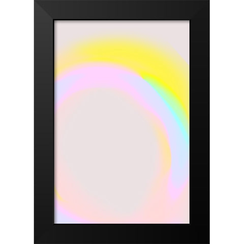 Space No 7 Black Modern Wood Framed Art Print by Treechild