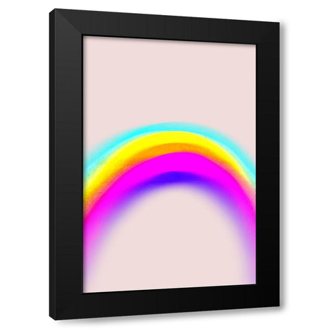 Space (Rainbow) No 5 Black Modern Wood Framed Art Print by Treechild