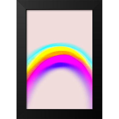 Space (Rainbow) No 5 Black Modern Wood Framed Art Print by Treechild