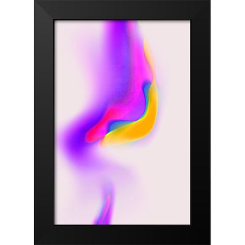 Space No 1 Black Modern Wood Framed Art Print by Treechild