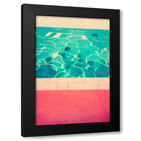 Swimming Pool Black Modern Wood Framed Art Print by Treechild