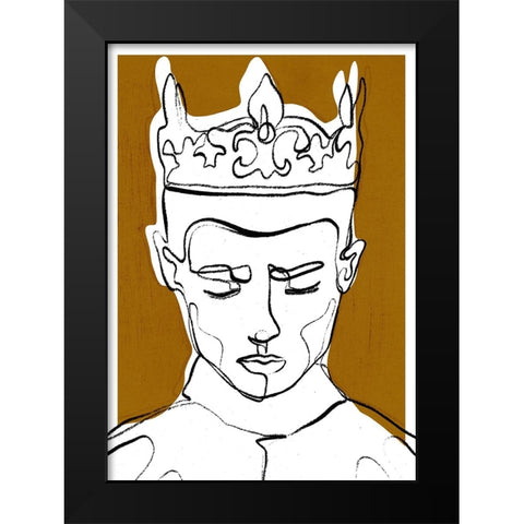 The Decision Black Modern Wood Framed Art Print by Treechild