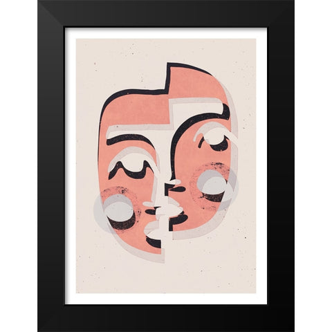The Mask (Light) Black Modern Wood Framed Art Print by Treechild