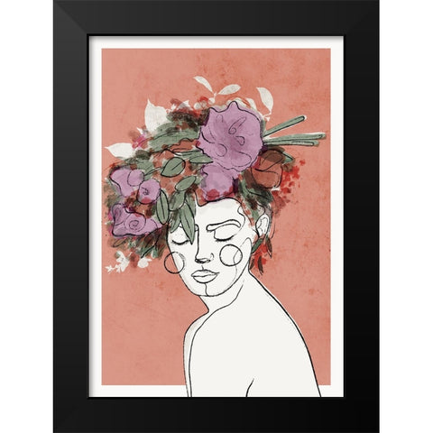 The Scent Of Flowers Black Modern Wood Framed Art Print by Treechild