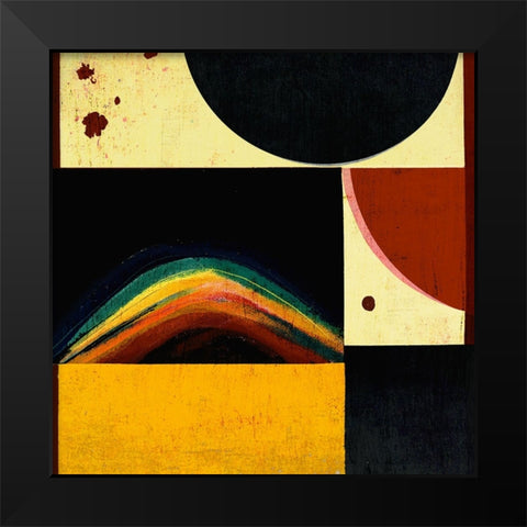 The Space Rainbow Black Modern Wood Framed Art Print by Treechild