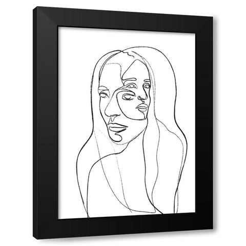 Thoughts Black Modern Wood Framed Art Print with Double Matting by Treechild