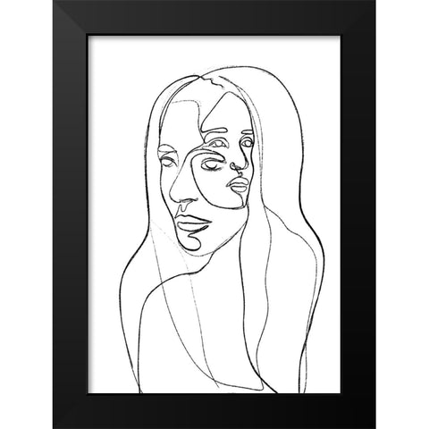Thoughts Black Modern Wood Framed Art Print by Treechild