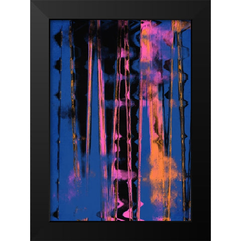 Time Machine (Blue) Black Modern Wood Framed Art Print by Treechild