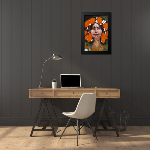The Power Of Thoughts Black Modern Wood Framed Art Print by Treechild