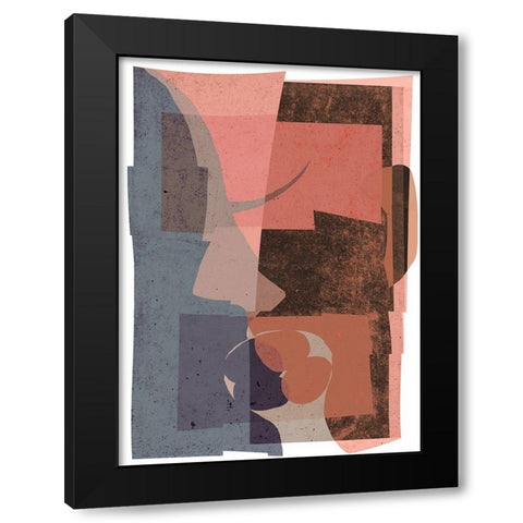 The Kiss Black Modern Wood Framed Art Print with Double Matting by Treechild