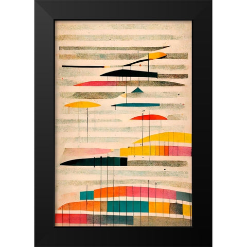 Hagn Black Modern Wood Framed Art Print by Treechild