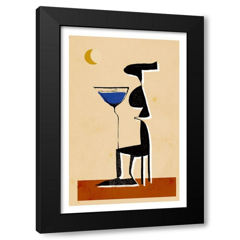 Le Monsieur Black Modern Wood Framed Art Print with Double Matting by Treechild