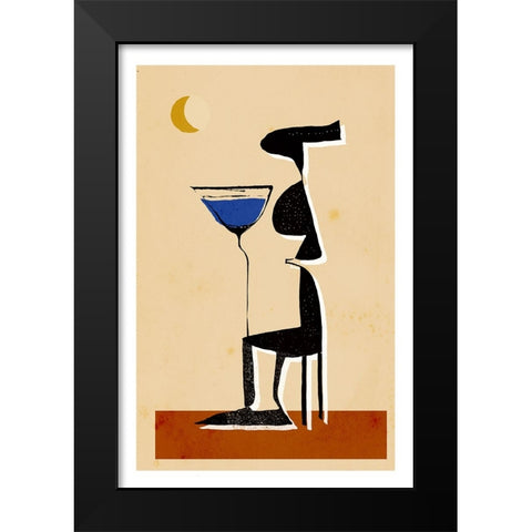 Le Monsieur Black Modern Wood Framed Art Print by Treechild