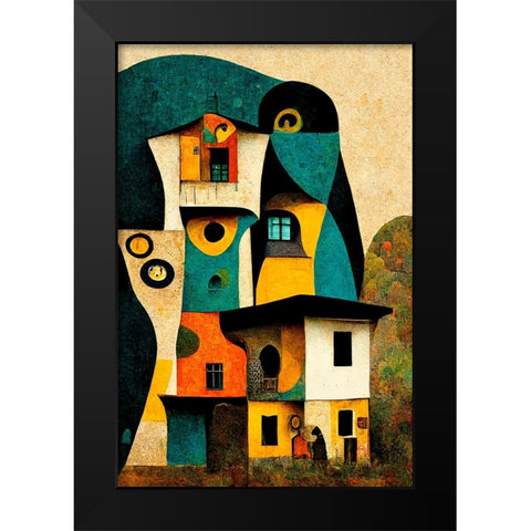 The Art House Black Modern Wood Framed Art Print by Treechild