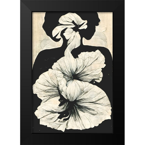 The Healing Black Modern Wood Framed Art Print by Treechild