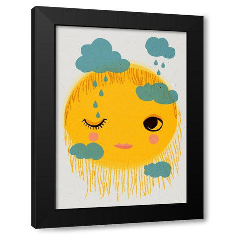 Sun And Rain Black Modern Wood Framed Art Print with Double Matting by Treechild