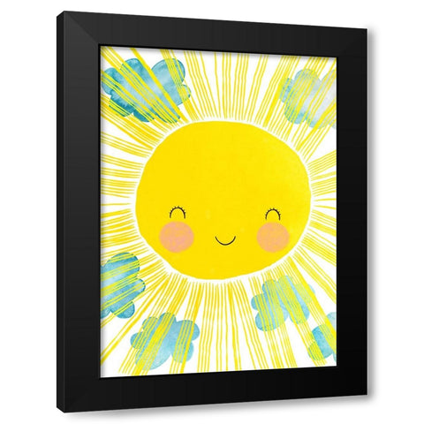 Matahari Black Modern Wood Framed Art Print with Double Matting by Treechild