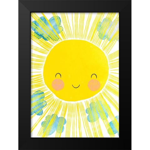 Matahari Black Modern Wood Framed Art Print by Treechild