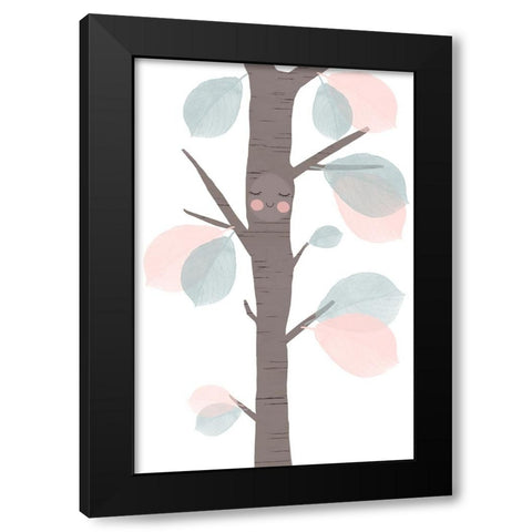 Little Tree Black Modern Wood Framed Art Print by Treechild